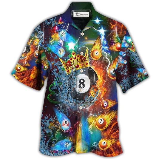 Hawaiian Shirt / Adults / S Billiard Fire And Water Merry Christmas - Hawaiian Shirt 