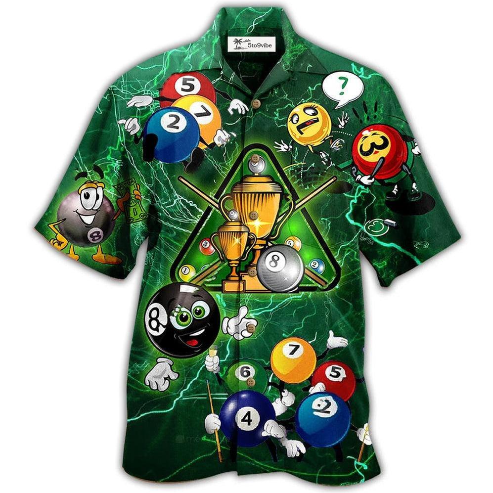 Hawaiian Shirt / Adults / S Billiard Lover Green Lightning - Hawaiian Shirt 