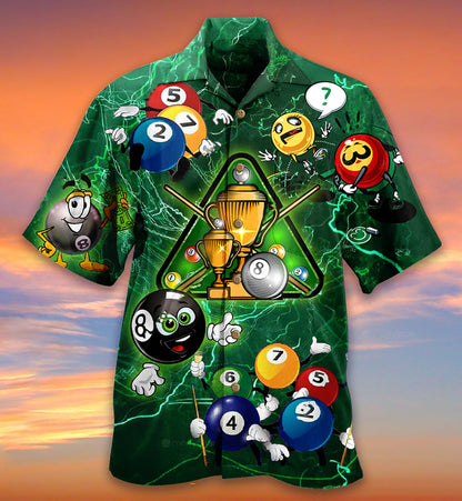 Billiard Lover Green Lightning - Hawaiian Shirt 