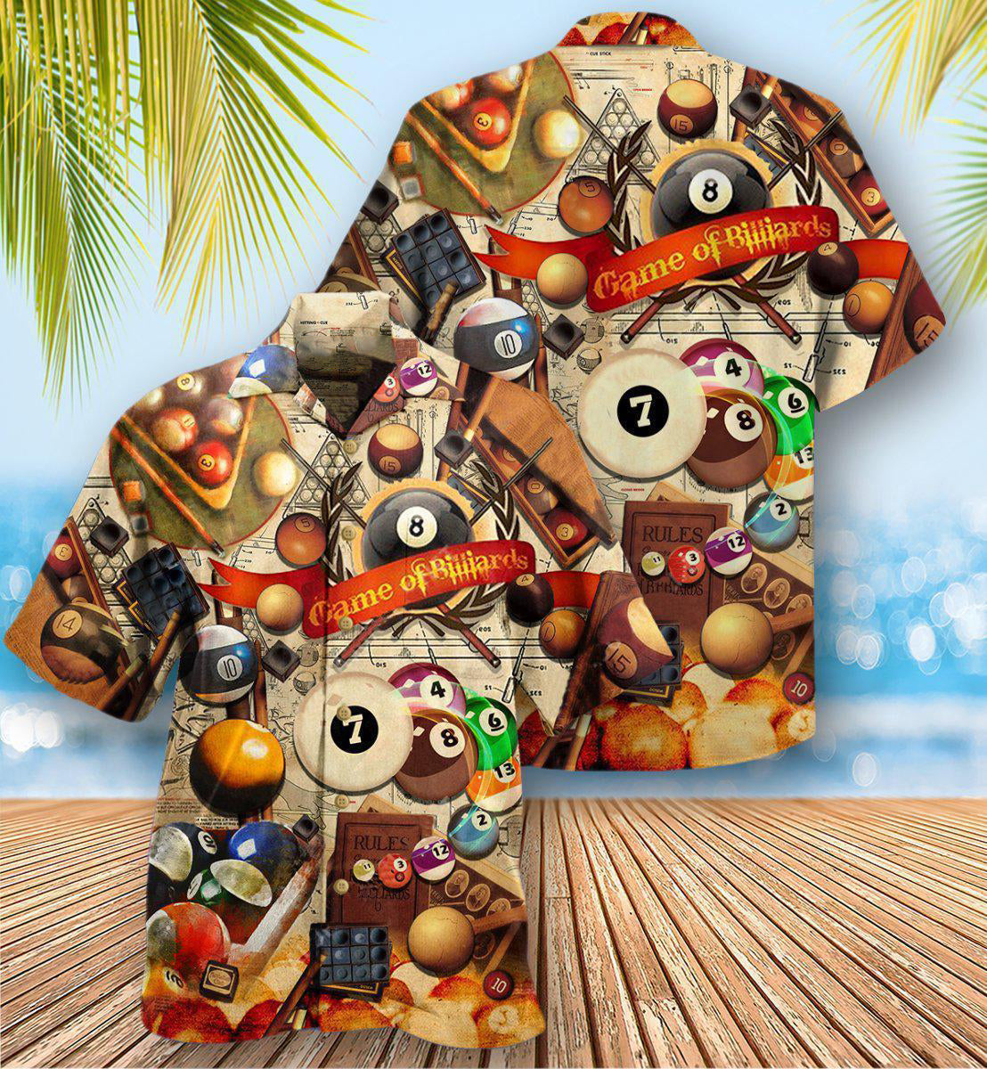 Billiard Never Give Up Until The Last Ball Falls Vintage Style - Hawaiian Shirt 