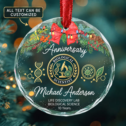 Biological Scientists All Other Personalized Glass Ornament | 5To9Vibe