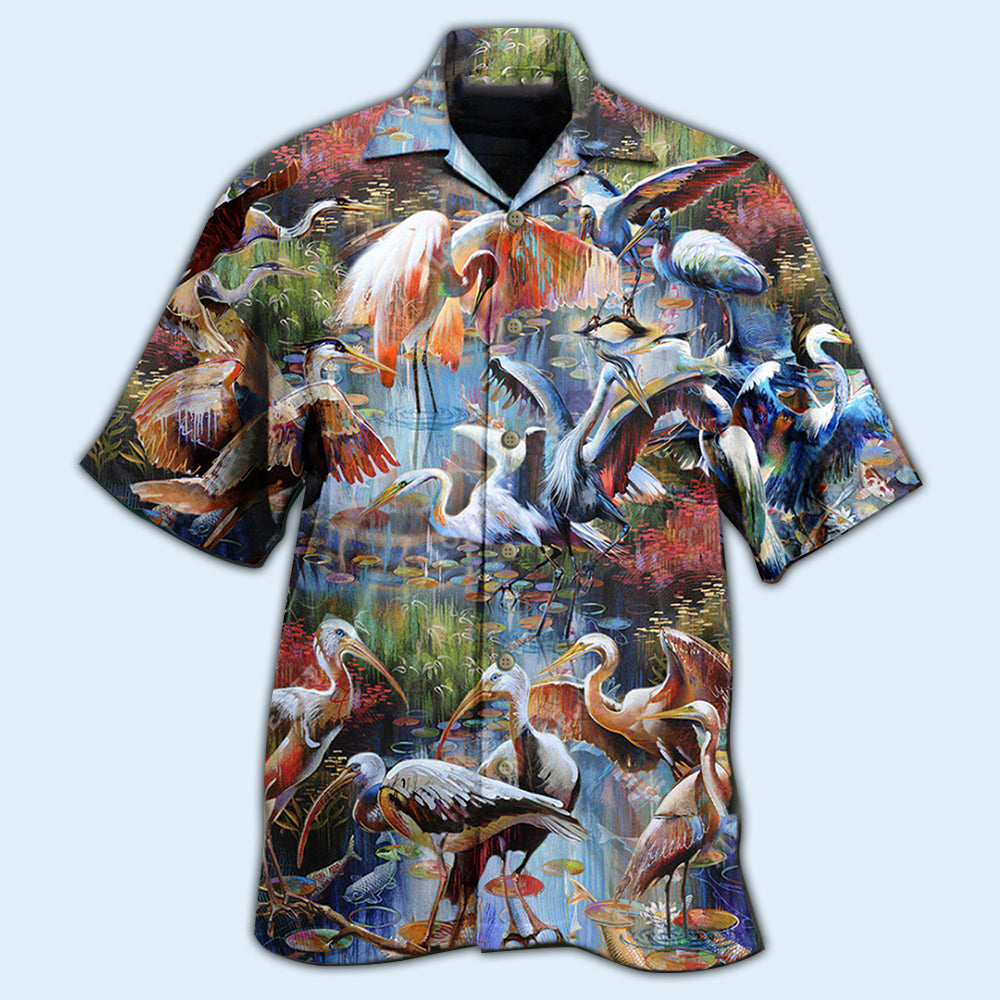 Stork Bird Migration - Hawaiian Shirt 