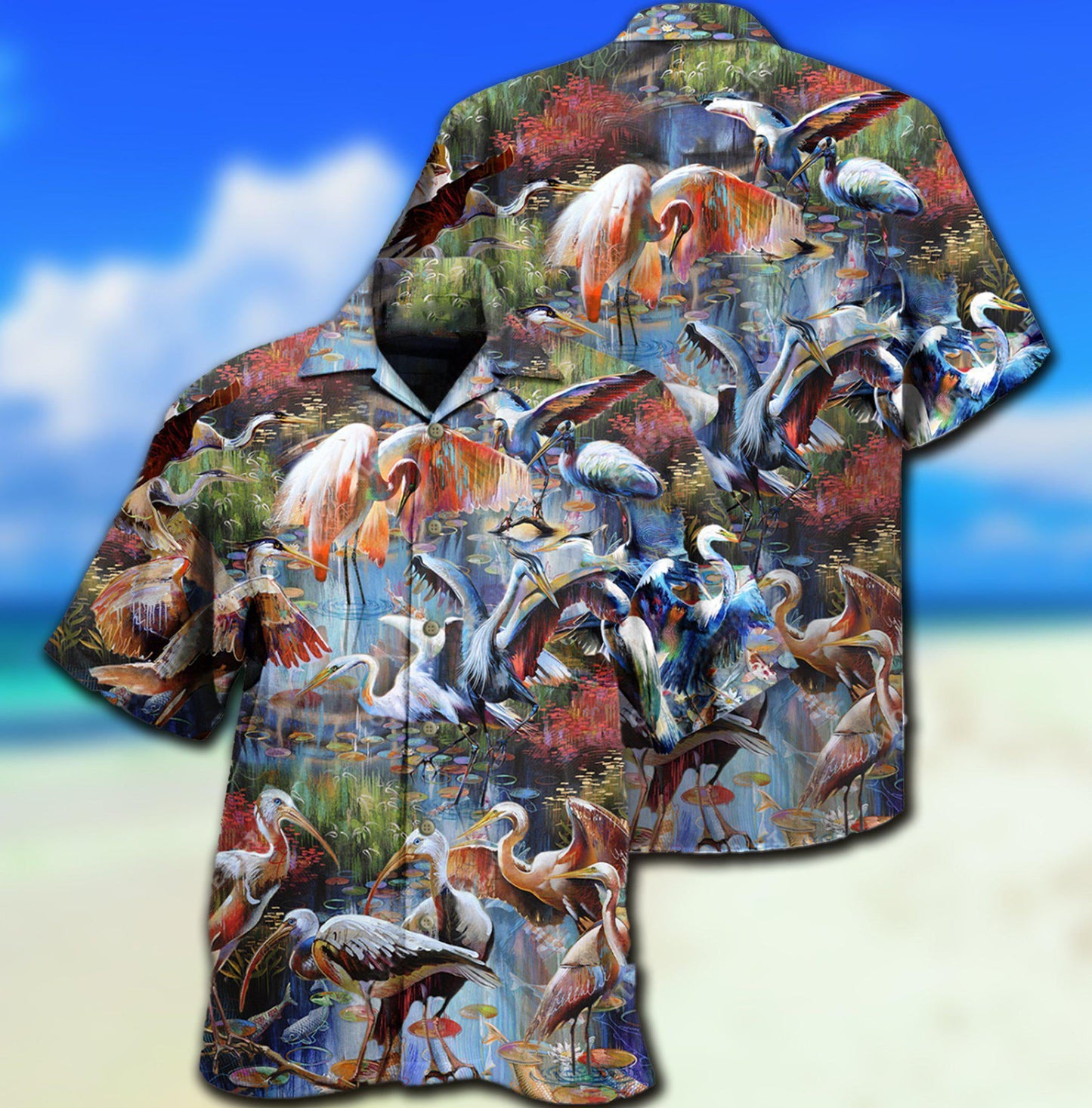 Stork Bird Migration - Hawaiian Shirt 