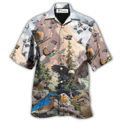 Hawaiian Shirt / Adults / S Birds On Mountain - Hawaiian Shirt 