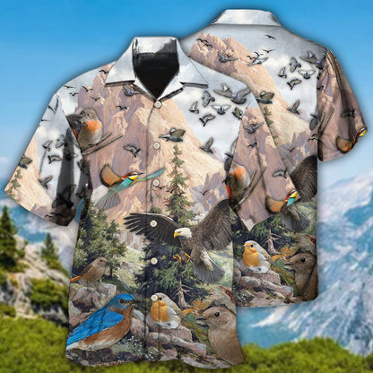 Birds On Mountain - Hawaiian Shirt 