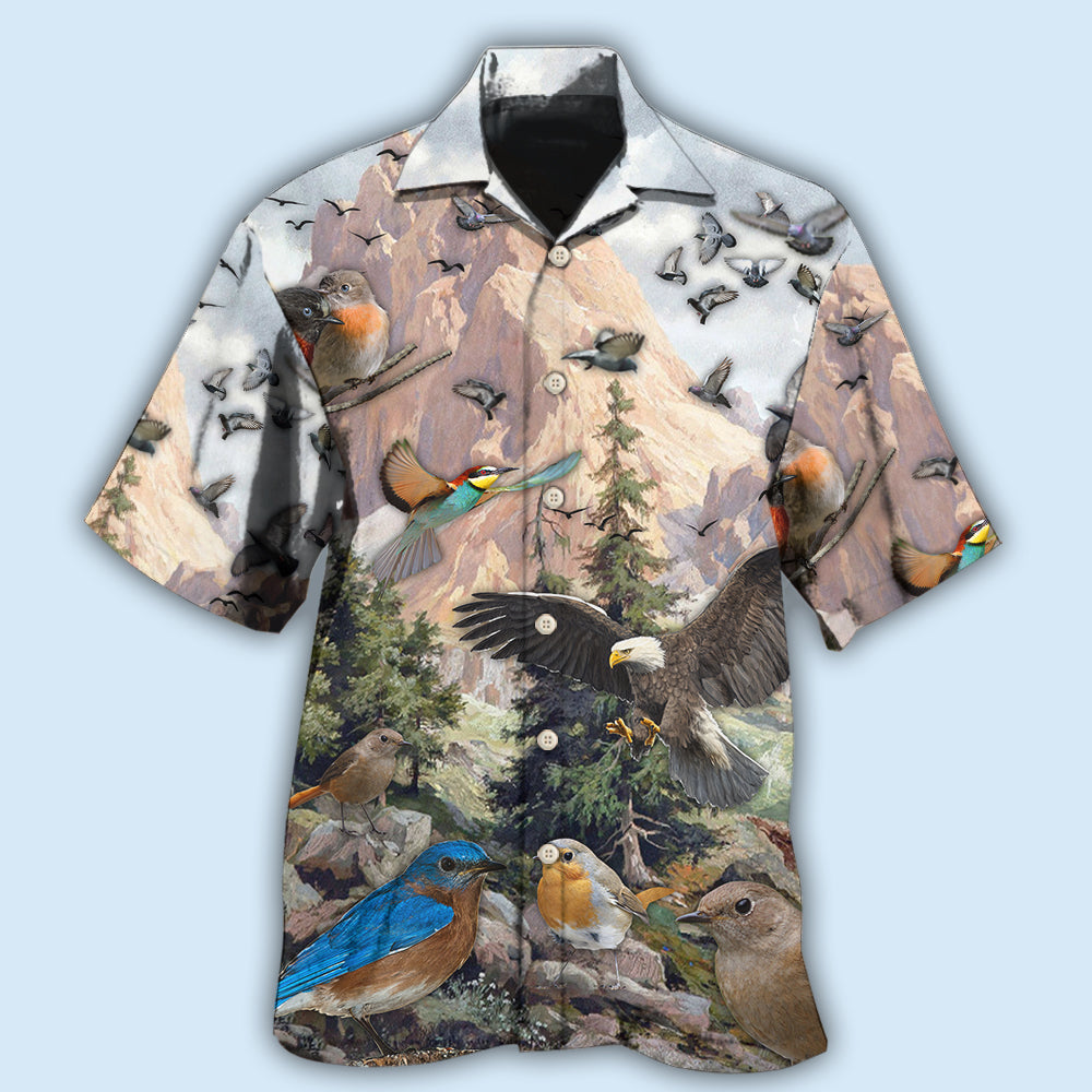 Birds On Mountain - Hawaiian Shirt 