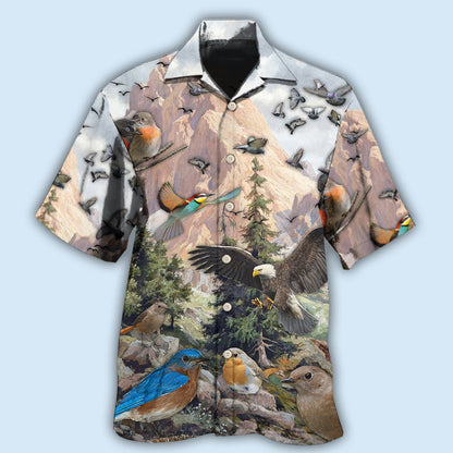 Birds On Mountain - Hawaiian Shirt 