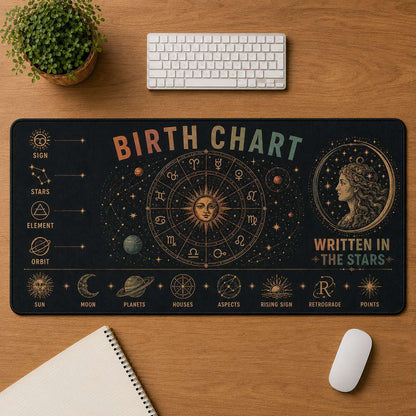 Capricorn Hippie Desk Mat Mouse Pad | 5To9Vibe - Birth Chart style