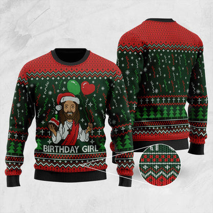 Birthday Girl Ugly Christmas Sweater | Men Women Christmas Sweater - Funny Ugly Christmas Sweater