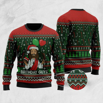 Birthday Guys Christmas Sweater | Men Women Christmas Sweater - Funny Ugly Christmas Sweater