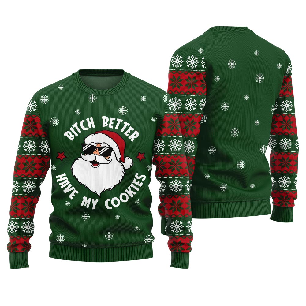 Naughty Santa Inappropriate Ugly Sweater