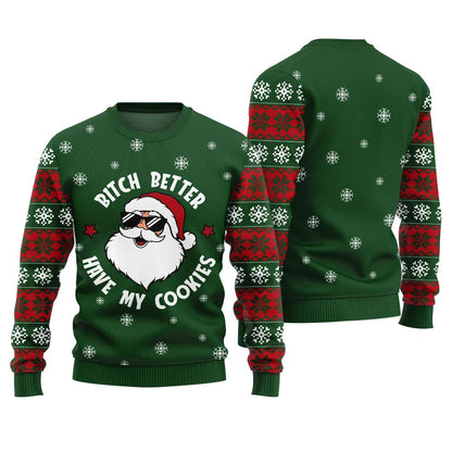 Naughty Santa Inappropriate Ugly Sweater