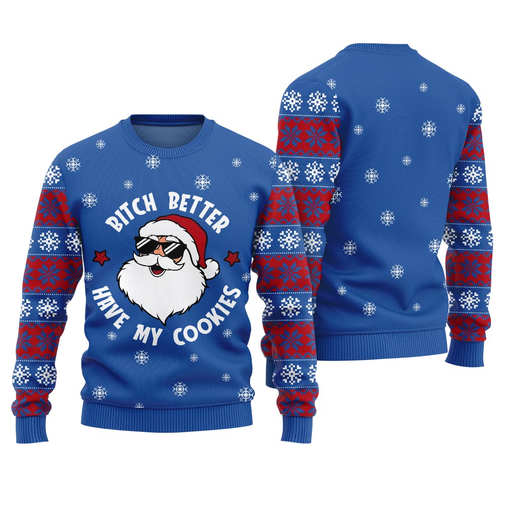 Naughty Santa Inappropriate Ugly Sweater