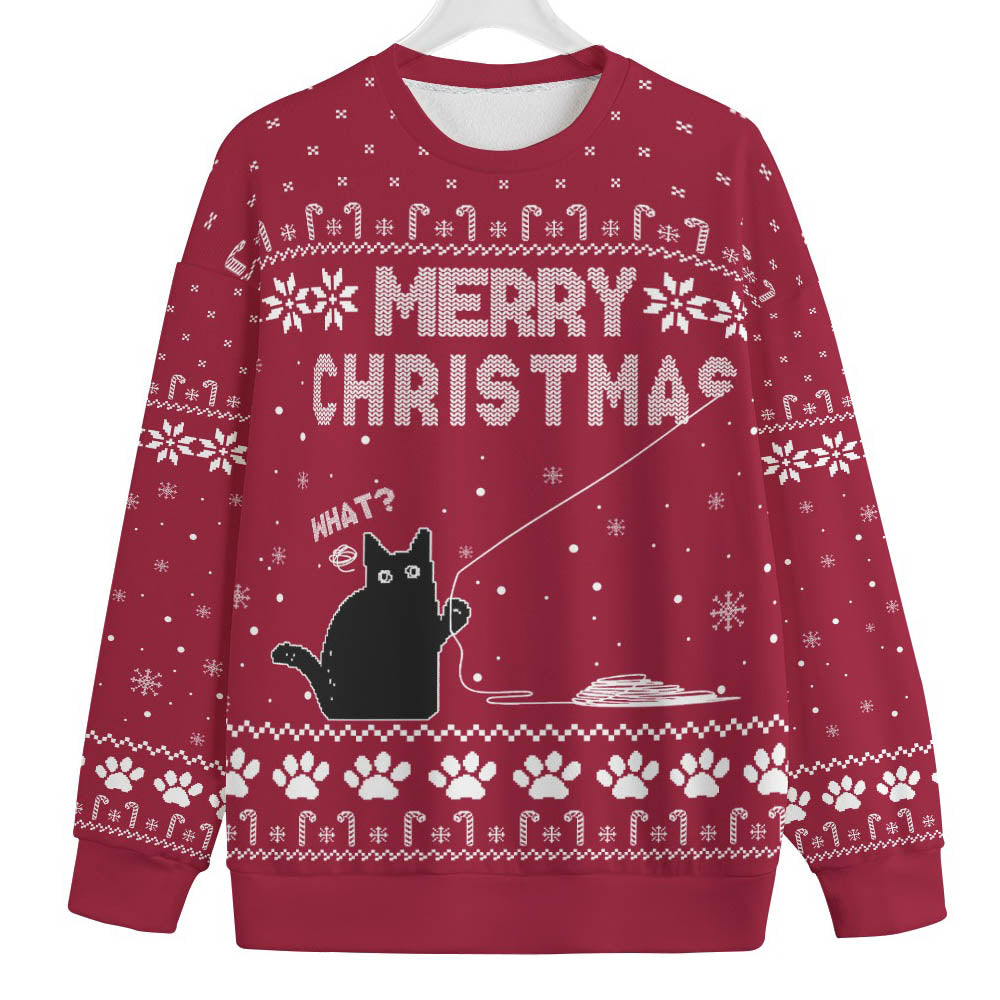 Black Cat Plus Size Ugly Christmas Sweater