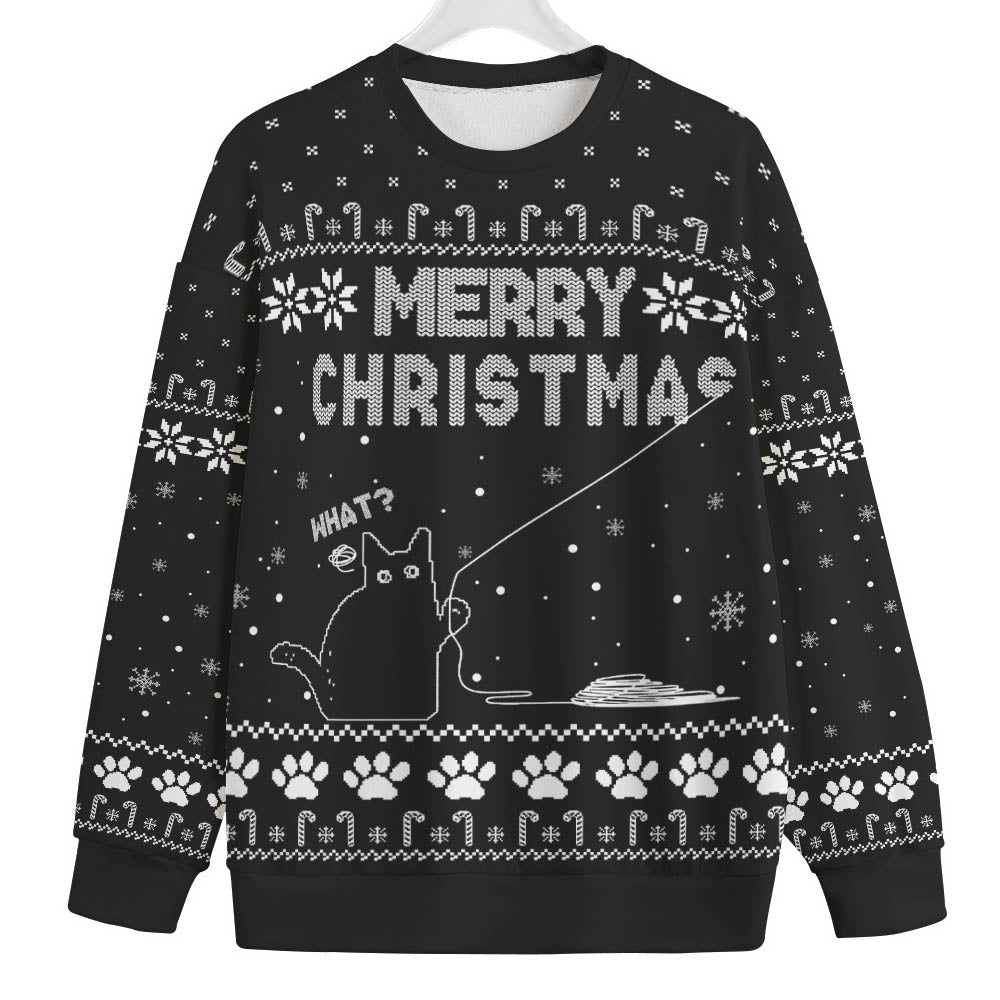 Black Cat Plus Size Ugly Christmas Sweater