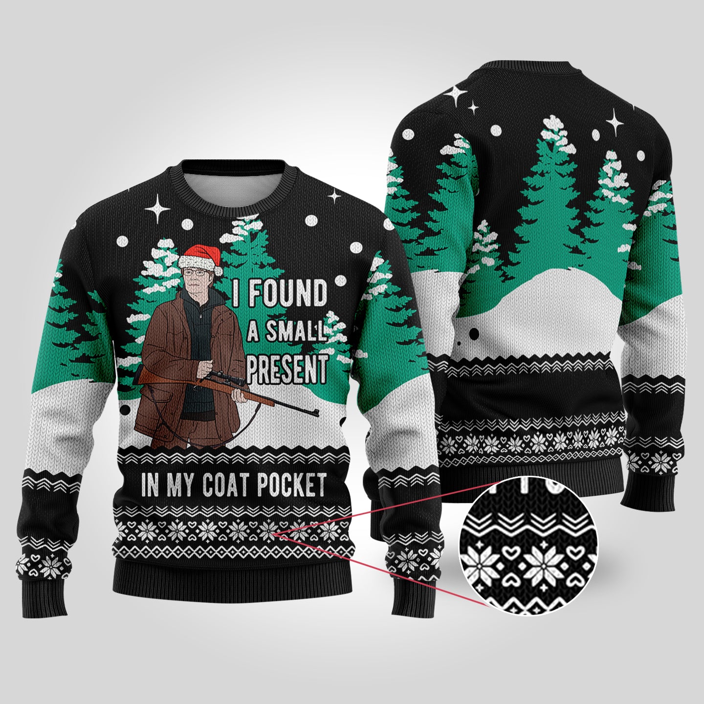 Black Lucas The Hunt Funny Ugly Christmas Sweater - Funny Ugly Christmas Sweater