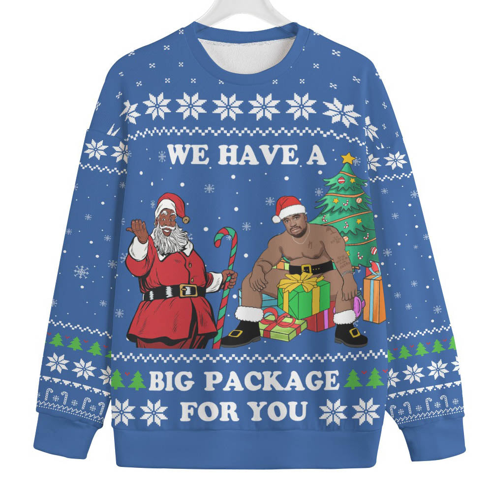 Black Santa Barry Wood Big And Tall Ugly Christmas Sweater