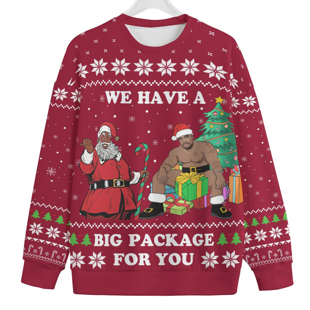 Black Santa Barry Wood Big And Tall Ugly Christmas Sweater