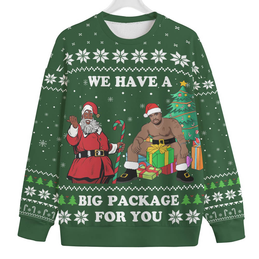 Black Santa Barry Wood Big And Tall Ugly Christmas Sweater