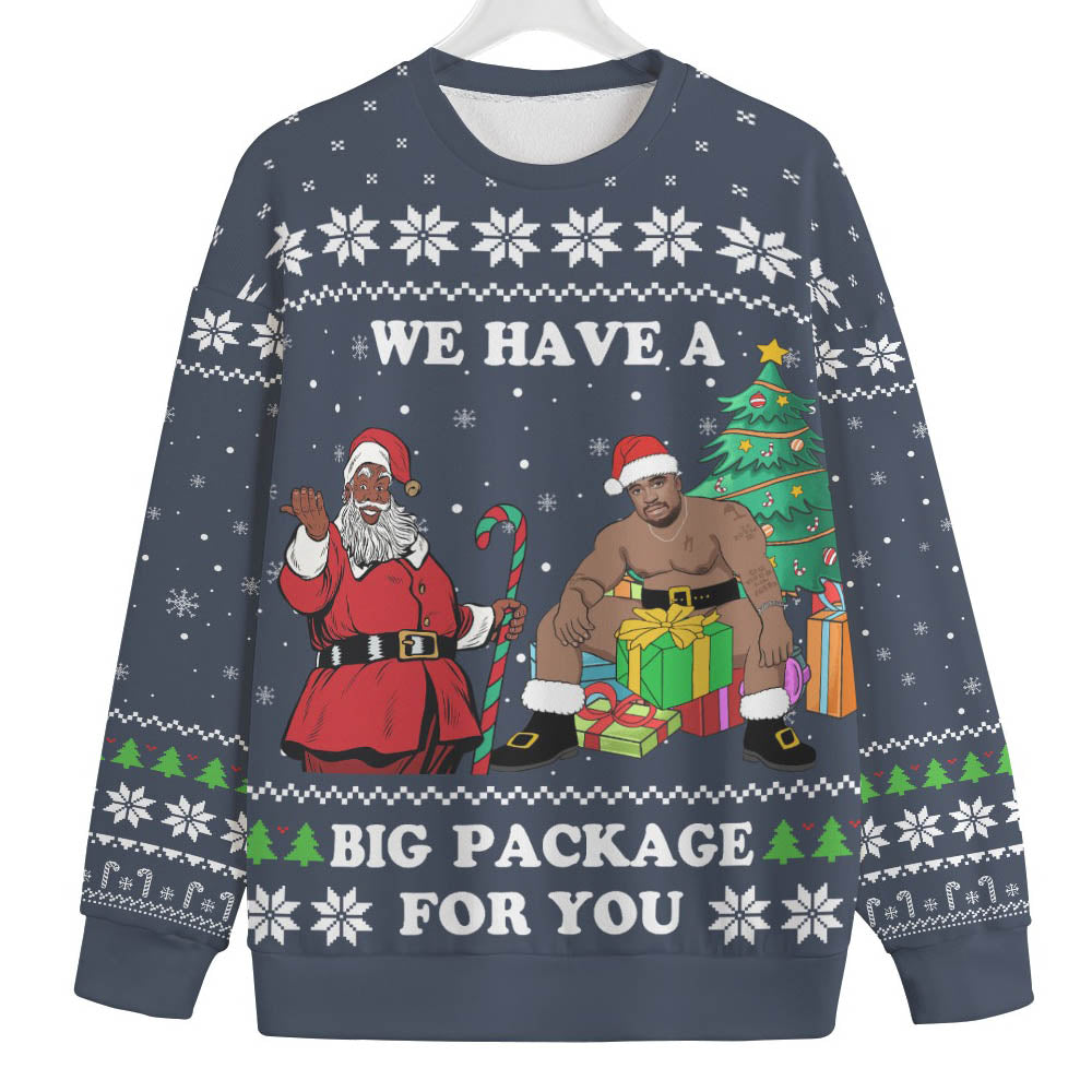 Black Santa Barry Wood Big And Tall Ugly Christmas Sweater