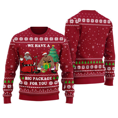 Black Santa Barry Wood Men's Funny Ugly Christmas Sweater