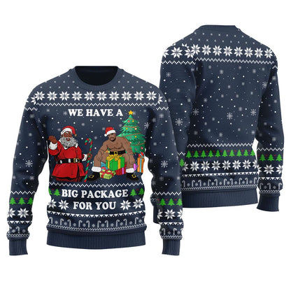 Black Santa Barry Wood Women's Funny Ugly Christmas Sweater