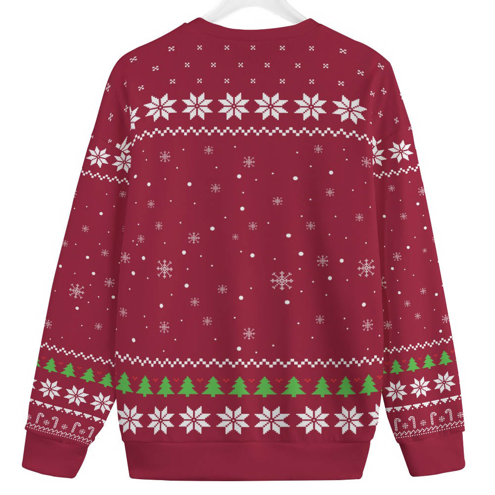 Black Santa Barry Wood Womens Plus Ugly Christmas Sweater