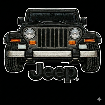 Sudadera prémium unisex Jeep bordada con cremallera de cuarto, suéter con cremallera de cuarto inspirado