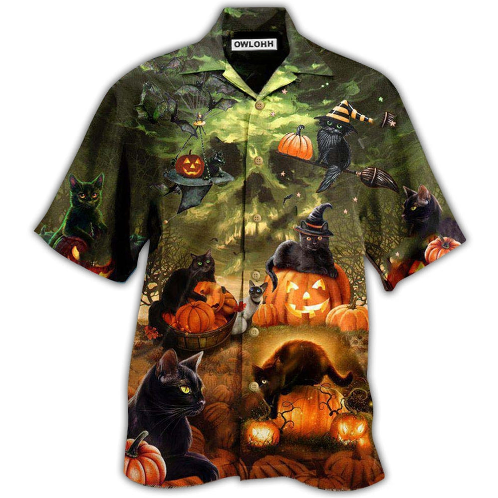 Hawaiian Shirt / Adults / S Halloween Black Cat May Luck Be Yours On Halloween - Hawaiian Shirt 