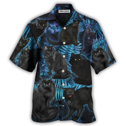 Hawaiian Shirt / Adults / S Black Cat Midnight In Jungle - Hawaiian Shirt 