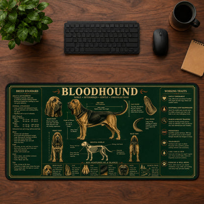 Bloodhound Desk Mat Mouse Pad | 5To9Vibe