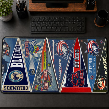 All Hockey Teams Vintage Pennant Anniversary For Fans Desk Mat Mouse Pad Trending - 5to9vibe