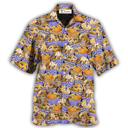Hawaiian Shirt / Adults / S Cake Loves Baking Yummy Blueberry Cake - Hawaiian Shirt 