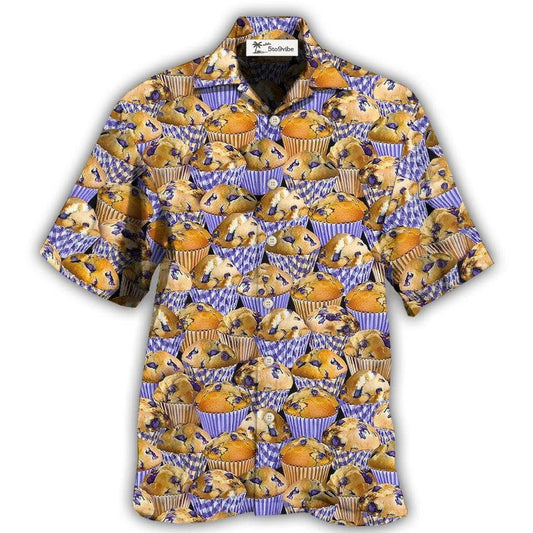 Hawaiian Shirt / Adults / S Cake Loves Baking Yummy Blueberry Cake - Hawaiian Shirt 