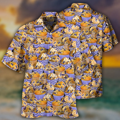 Cake Loves Baking Yummy Blueberry Cake - Hawaiian Shirt 