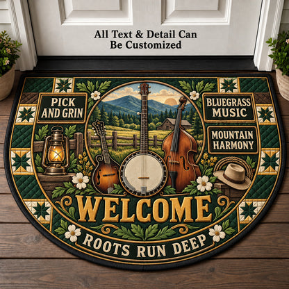 Bluegrass Music Personalized Half Round Mat | 5To9Vibe