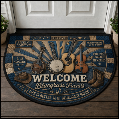 Guitar Welcome Mat - Electric Guitarist Play More Worry Less Doormat - 5to9vibe