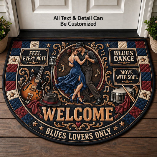 Blues Dance Personalized Half Round Mat | 5To9Vibe