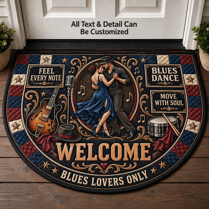 Blues Dance Personalized Half Round Mat | 5To9Vibe