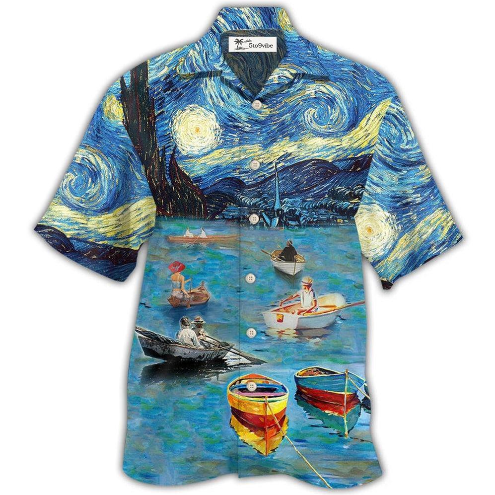 Hawaiian Shirt / Adults / S Boat Mysterious Art Sky - Hawaiian Shirt 
