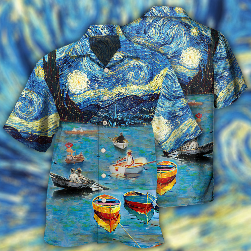 Boat Mysterious Art Sky - Hawaiian Shirt 
