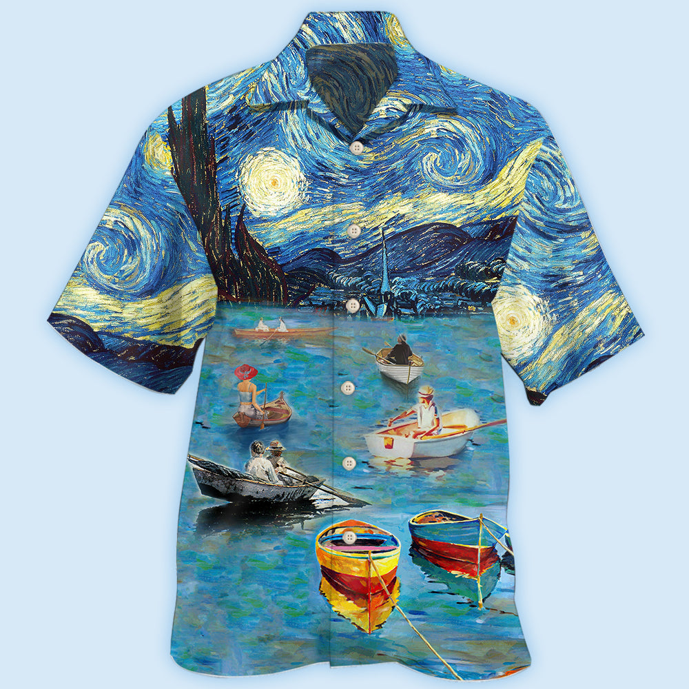 Boat Mysterious Art Sky - Hawaiian Shirt 