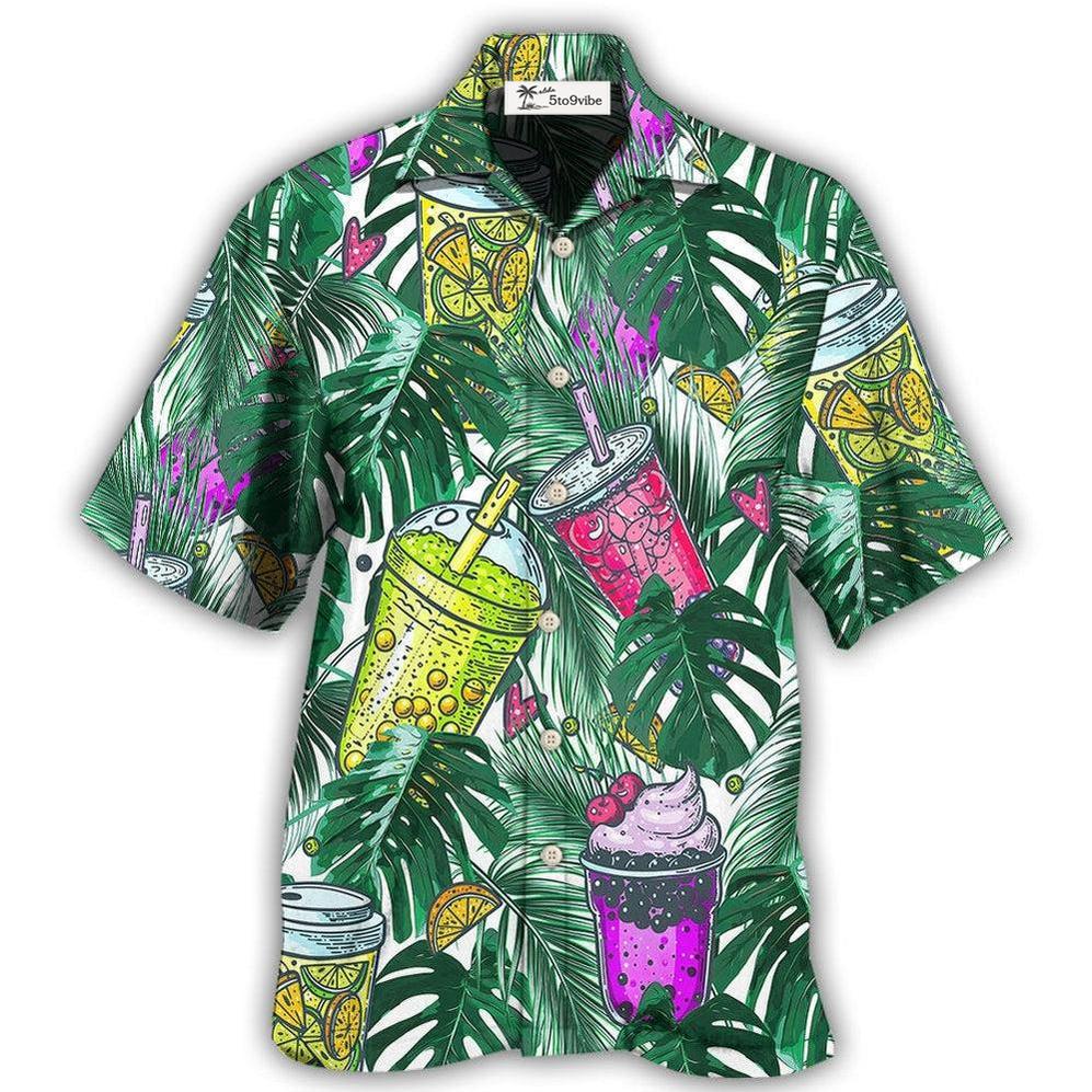 Hawaiian Shirt / Adults / S Tea Boba Tea Tropical Leaf - Hawaiian Shirt 
