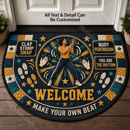 Body Percussion Dance Personalized Half Round Mat | 5To9Vibe