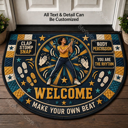 Body Percussion Dance Personalized Half Round Mat | 5To9Vibe
