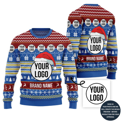 Bold Custom Logo For Company Christmas Sweater