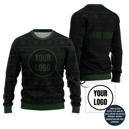 Bold Custom Logo Holiday Sweater For Groups