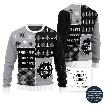 Bold Style Custom Logo And Name Ugly Sweater For Brand