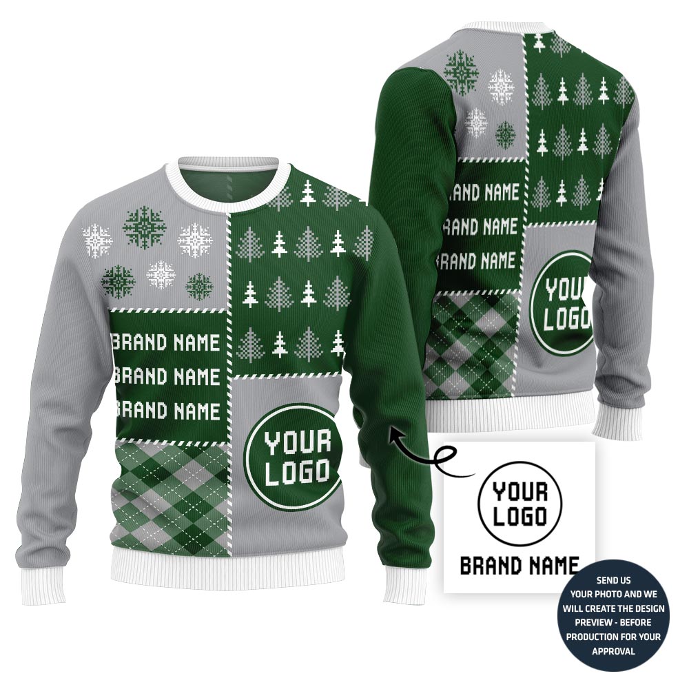 Bold Style Custom Logo And Name Ugly Sweater For Brand
