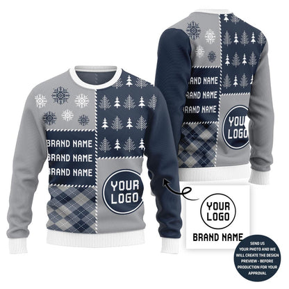 Bold Style Custom Logo And Name Ugly Sweater For Brand
